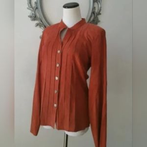 Worth $997.00 Women's 100% Genuine Leather Jacket Coat New Size 8 Medium